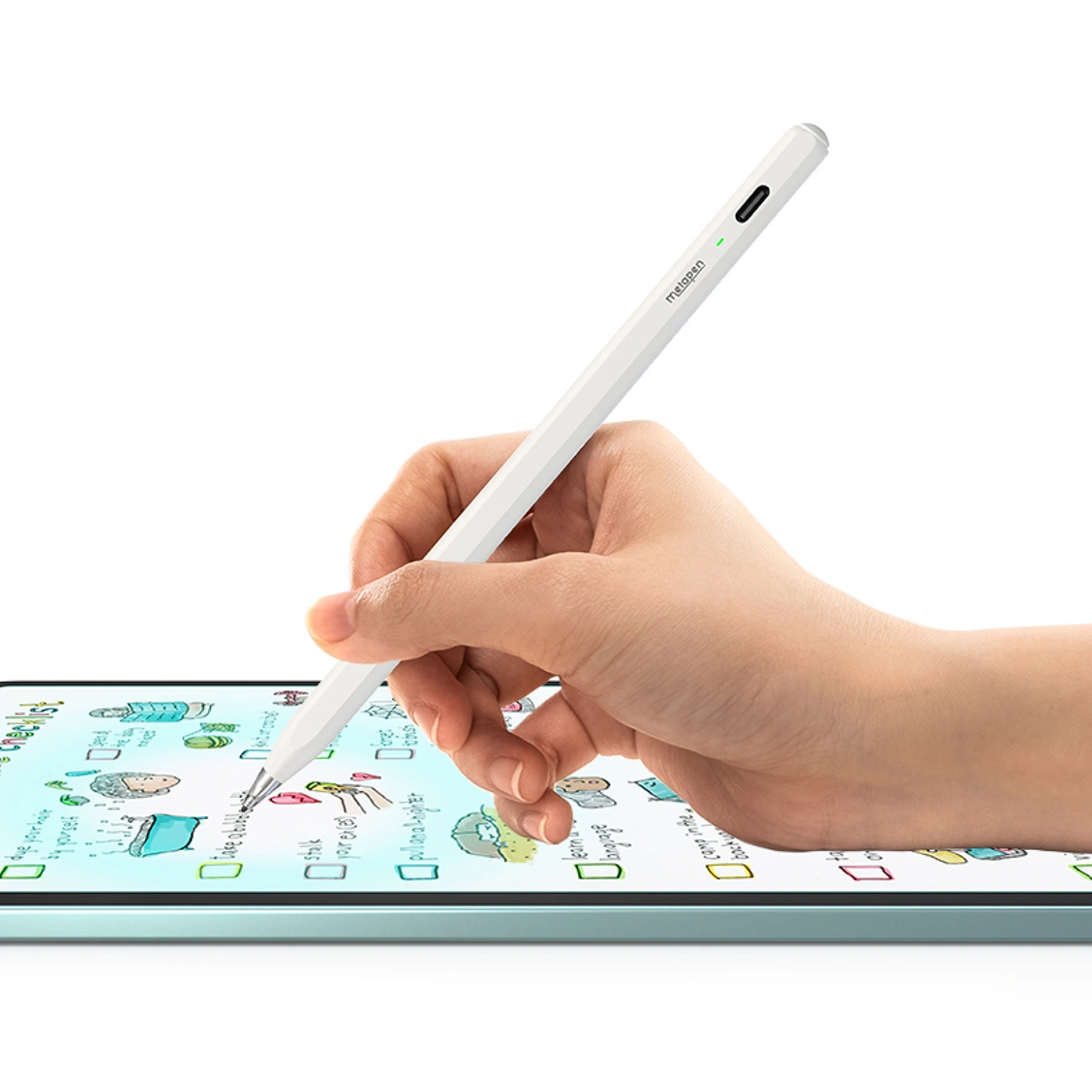 Touch Pen Metapen Air8 Pro Apple iPad-hoz, Aktív verzió, Fehér ME-APP172