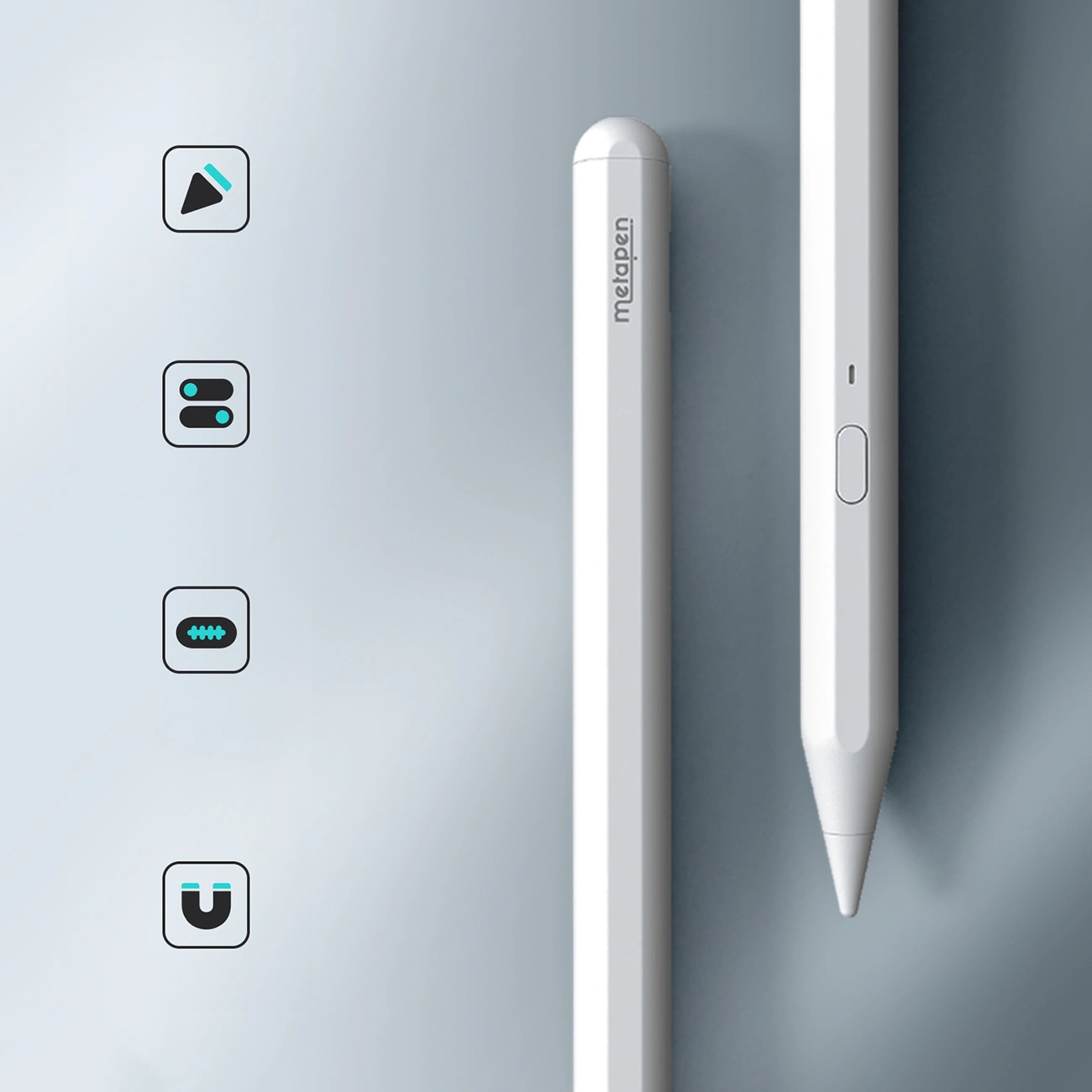 Touch Pen Metapen A11 Apple iPad-hoz, Active verzió, Fehér ME-APP412