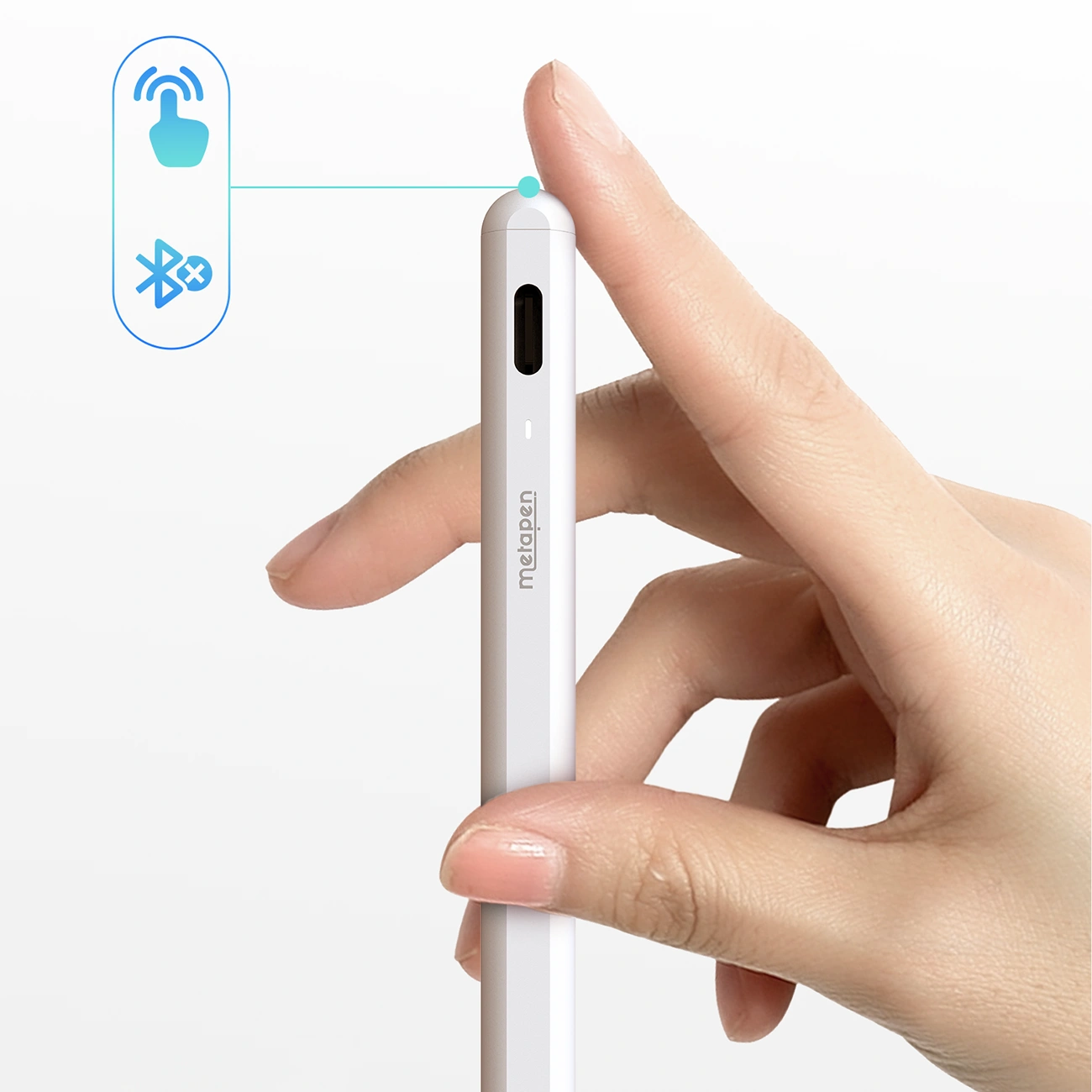 Touch Pen Metapen A8 for Apple iPad, Active Version, White ME-APP152