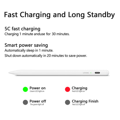 Touch Pen Techsuit AC10-CP az Apple iPadhez, Aktív Változat, Fehér
