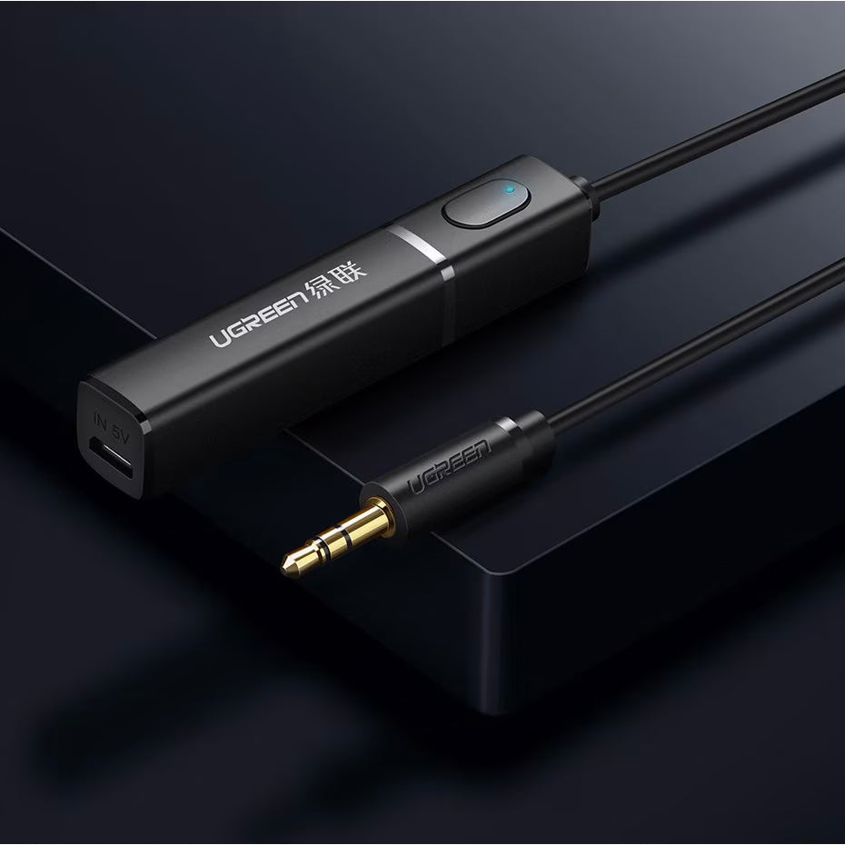 UGREEN CM107 Bluetooth adó, AUX, Fekete