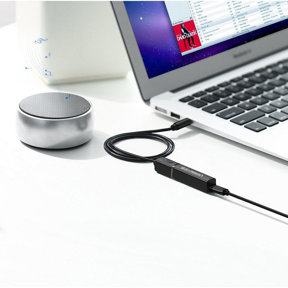 UGREEN CM107 Bluetooth adó, AUX, Fekete