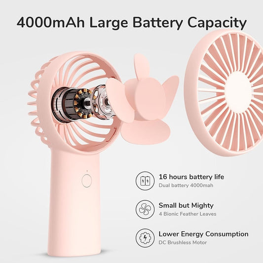 JisuLife FA20X hordozható ventilátor, rózsaszín