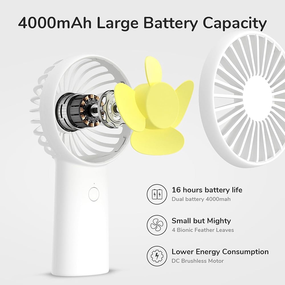JisuLife FA20X hordozható ventilátor, fehér