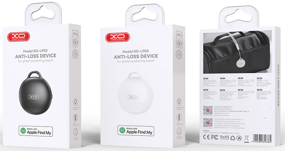 XO Design SmartTag LP03 az iOS sorozathoz, Fekete